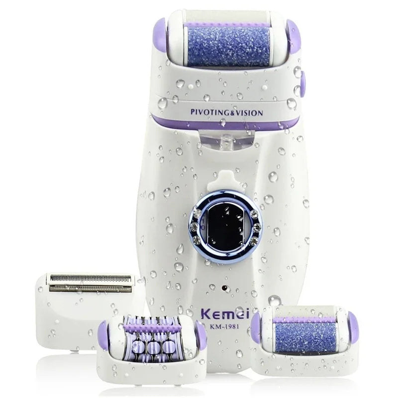 3In1 Women Epilator Electric Shaver Facial Body Hair Removal Lady Leg Bikini Trimmer Hair Remover Underarms Rechargeable