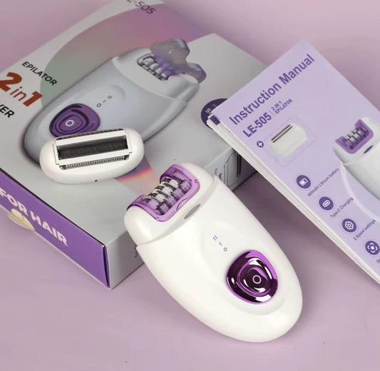 Épilateur 3 en 1 Rechargeable pour Femme – Élimination des Poils du Corps, Visage et Bikini